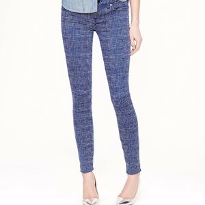 JCrew Toothpick navy + white check pants